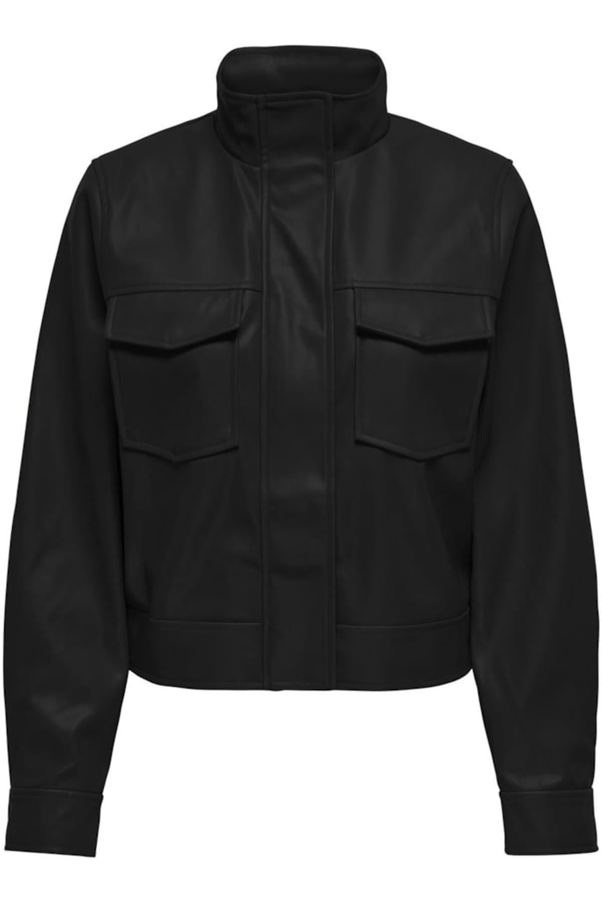 ONLAMBER FAUX LEATHER JACKET CC OTW SİYAH15322014 