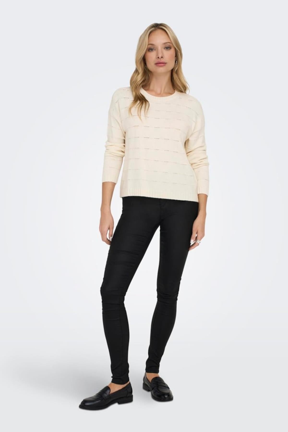 ONLANNE K MID WAIST COATED PNT NOOS SİYAH