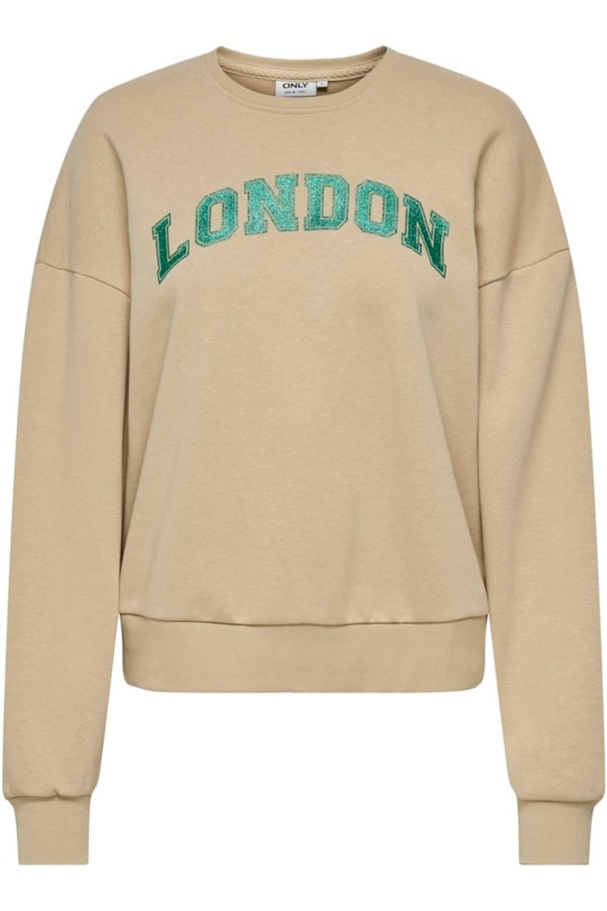 ONLJOLANA L/S GLITTER O-NECK SWT BEJ15304729