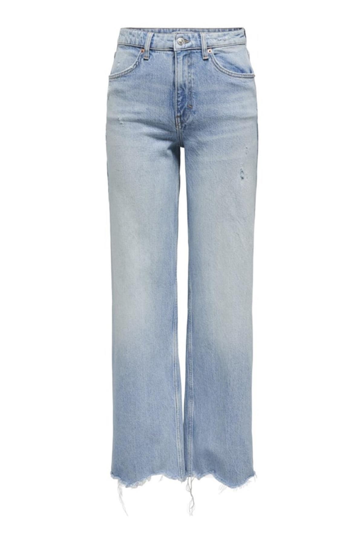 ONLJUICY HW WIDE DES DNM JEANS DOT AÇIK MAVİ 