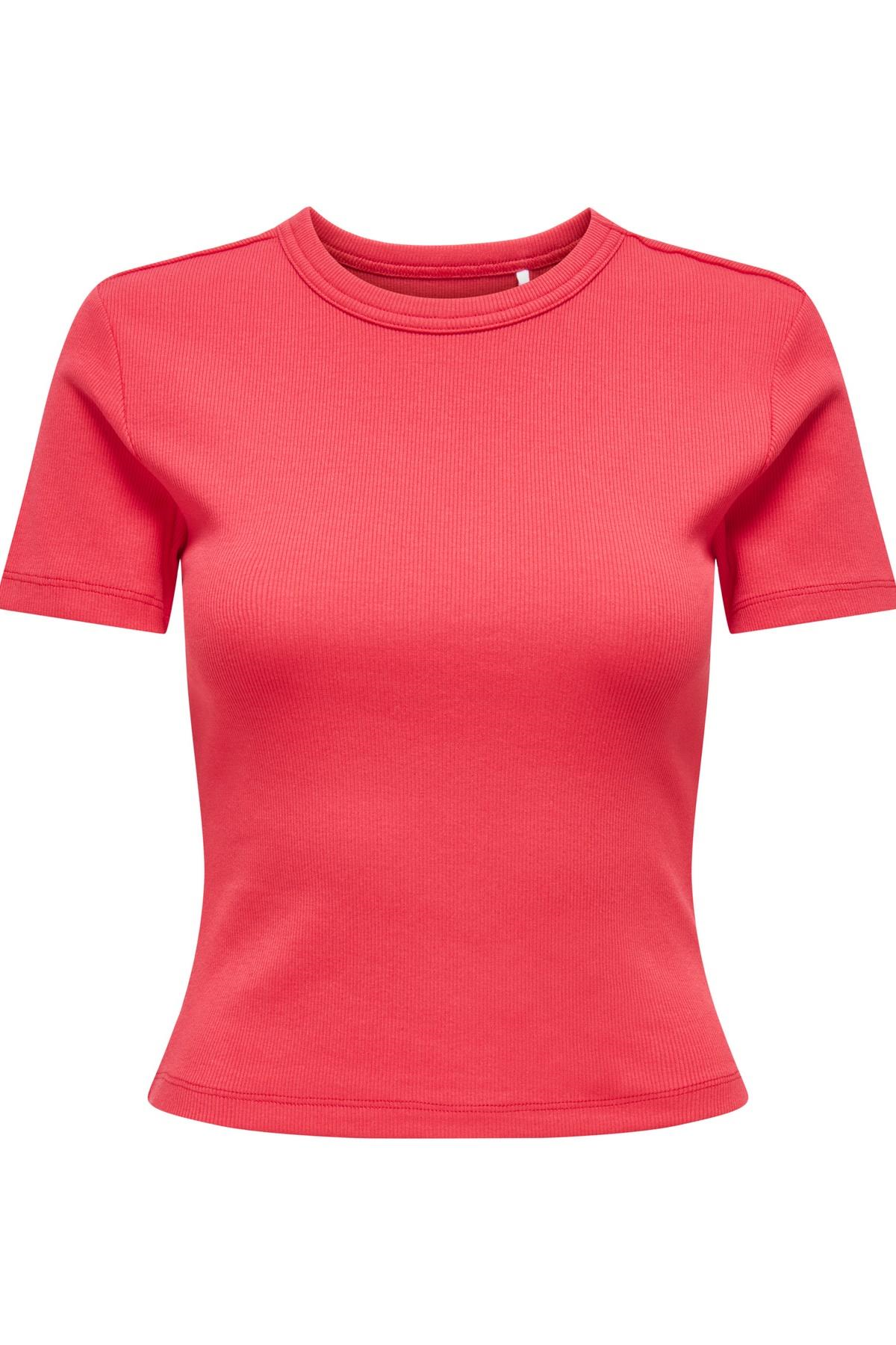 Only Kadın Bisiklet Yaka Basic Tişört - Val Life 