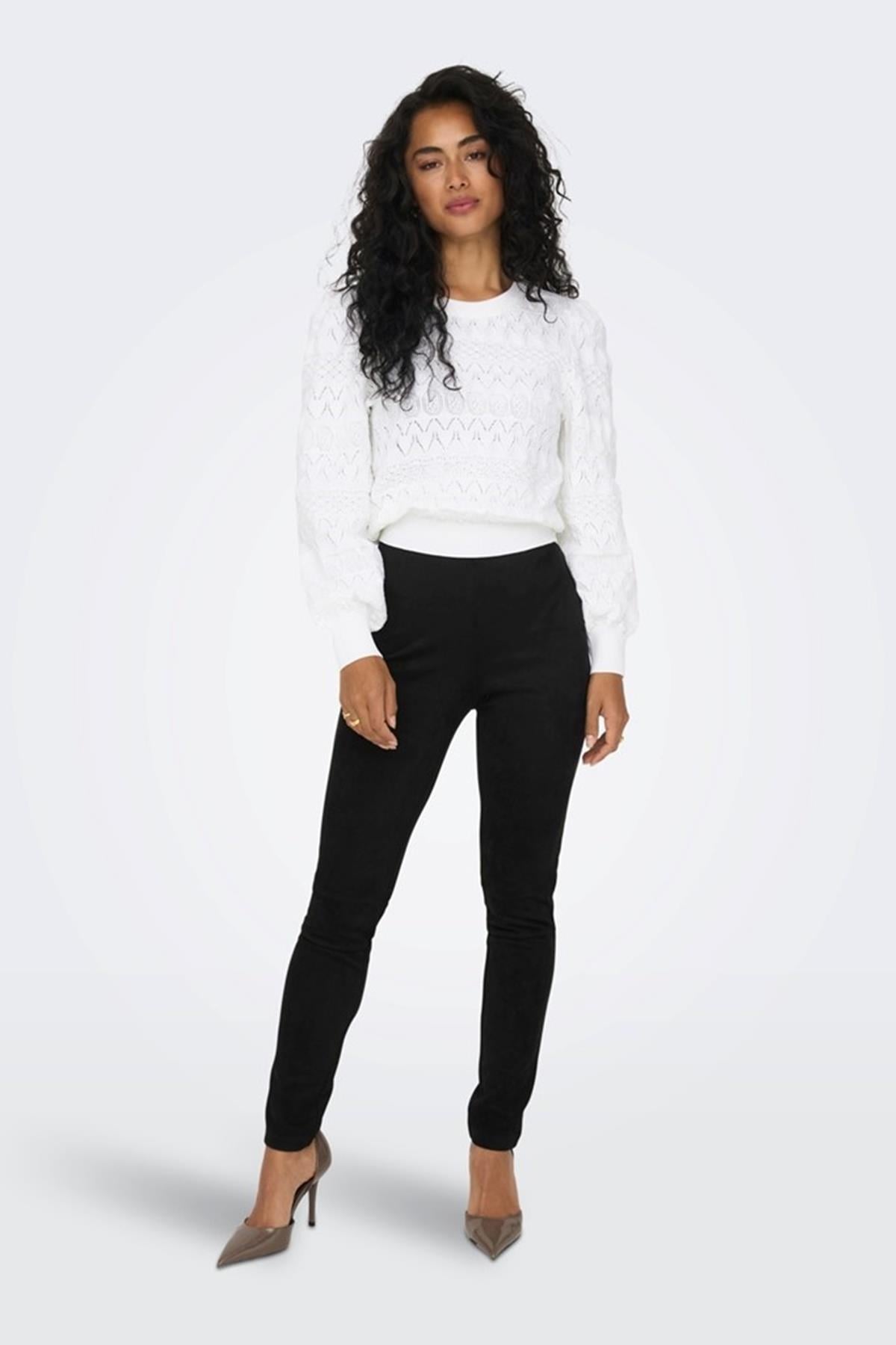 ONLY ONLJO FAUX SUEDE LEGGING CC OTW SİYAH