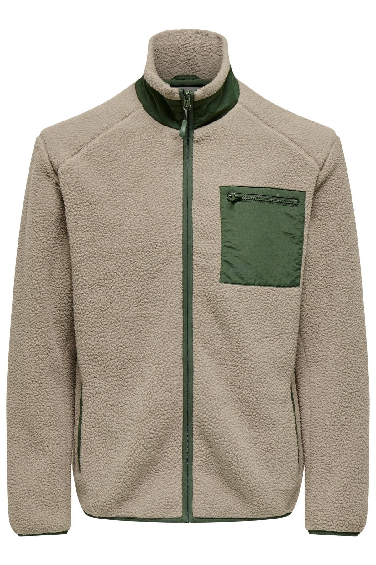 Only & Sons ONSDALLAS Life Erkek Sherpa Ceket Peluş Astarlı Günlük Rahat 