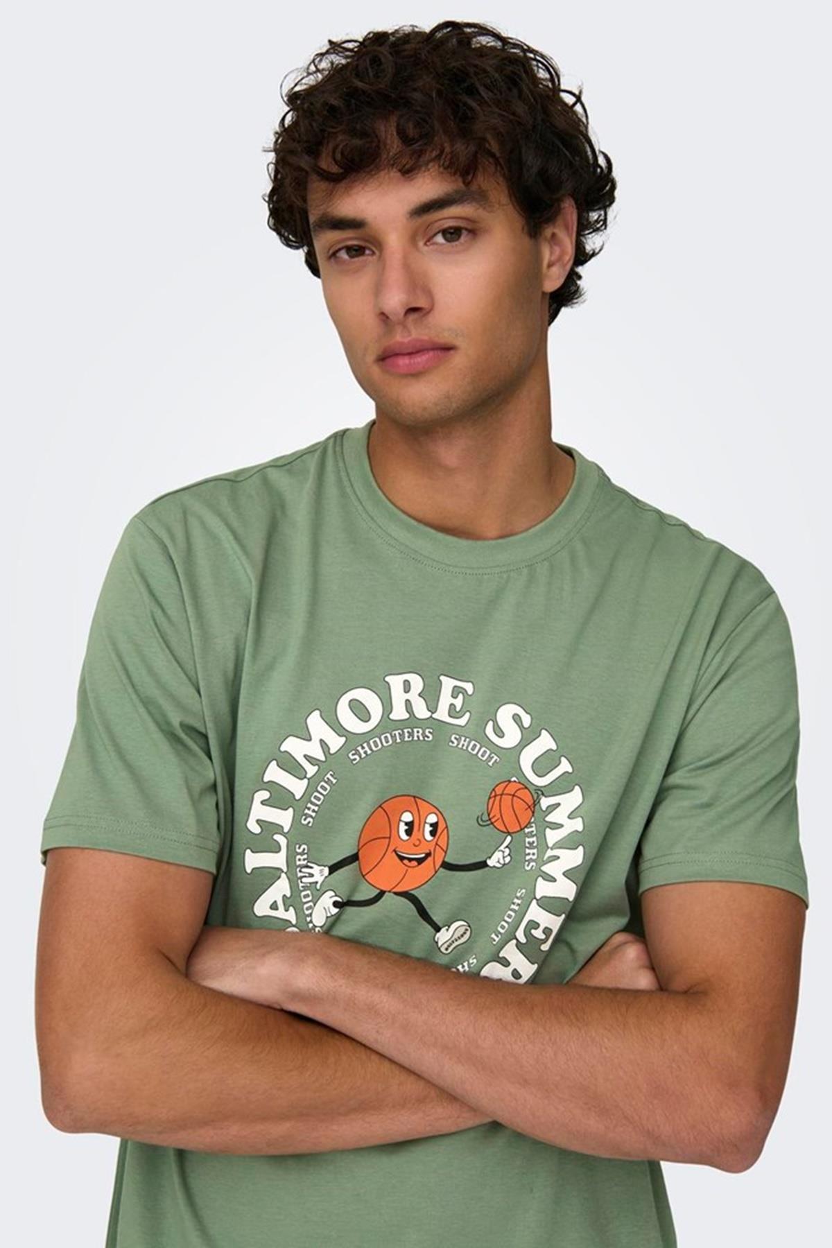 ONLY SONS ONSLOGAN LIFE REG FUNNY SS TEE 22028178 YE L