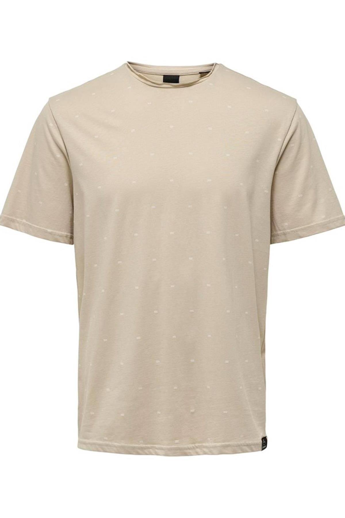 ONLY & SONS ONSMYRON LIFE REG SS DITSY TEE CS 22029480 GÜMÜŞ