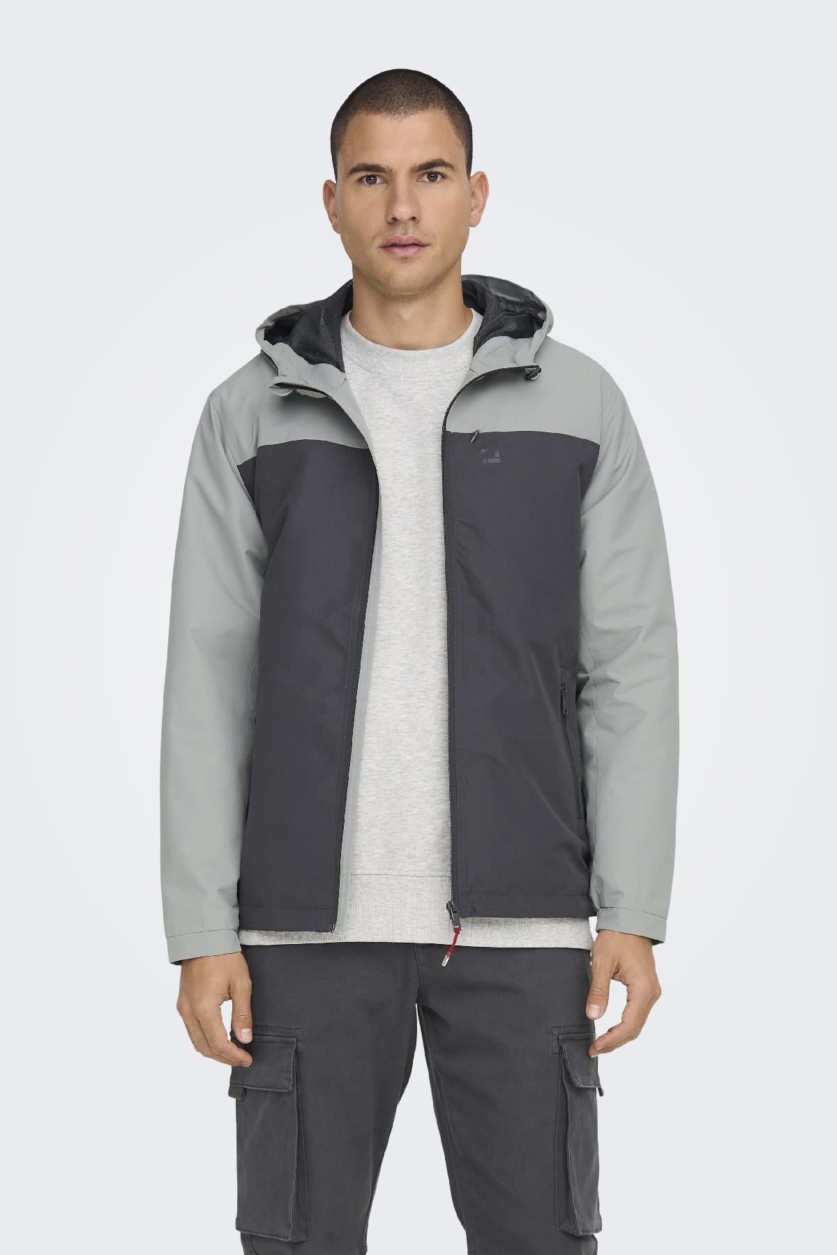 ONSMACK HOOD JACKET VD OTW GRİ