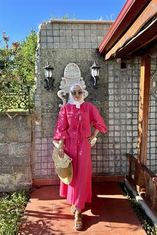 Fuşya Bağlama Etekli Takım