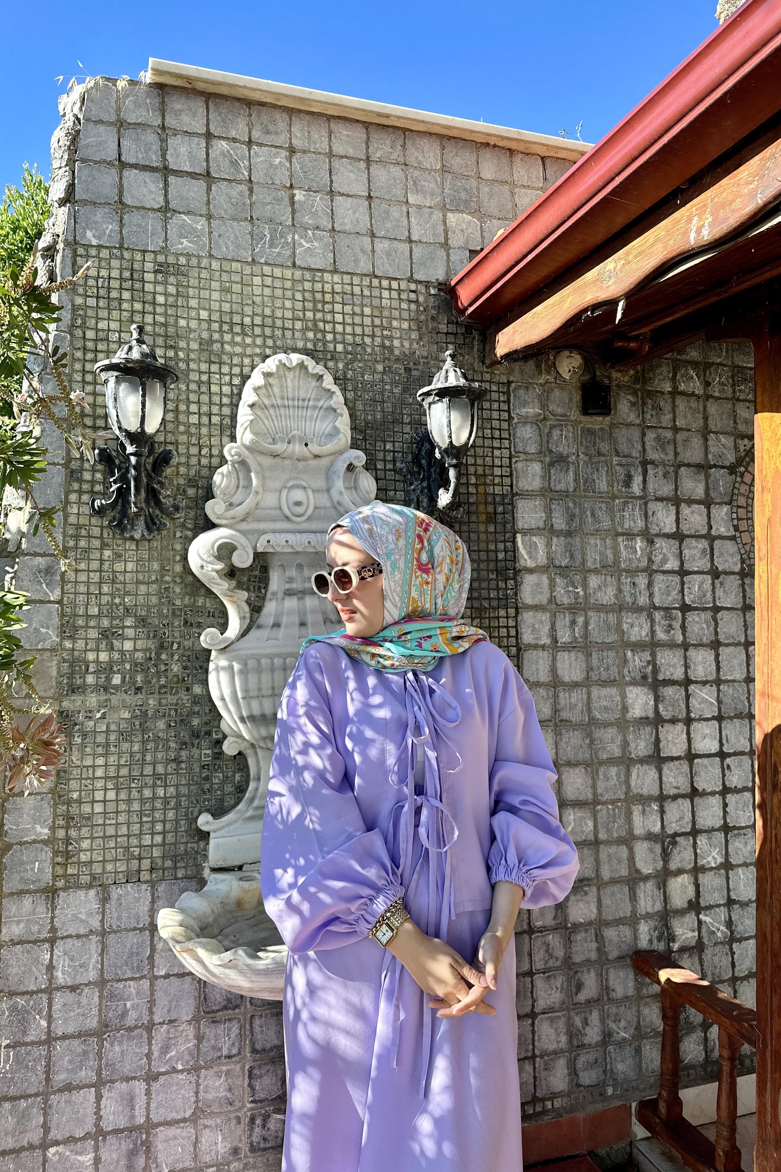 Leylak Bağlama Etekli Takım