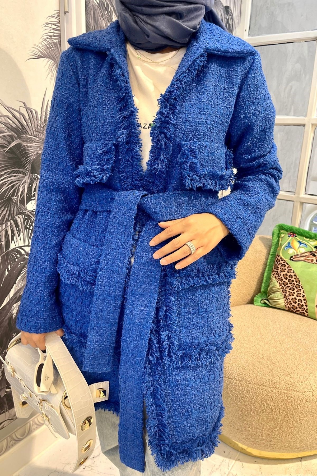 Kadın Tüvit Ceket Hırka Mavi Modelleri ve Fiyatları | Soofofficial