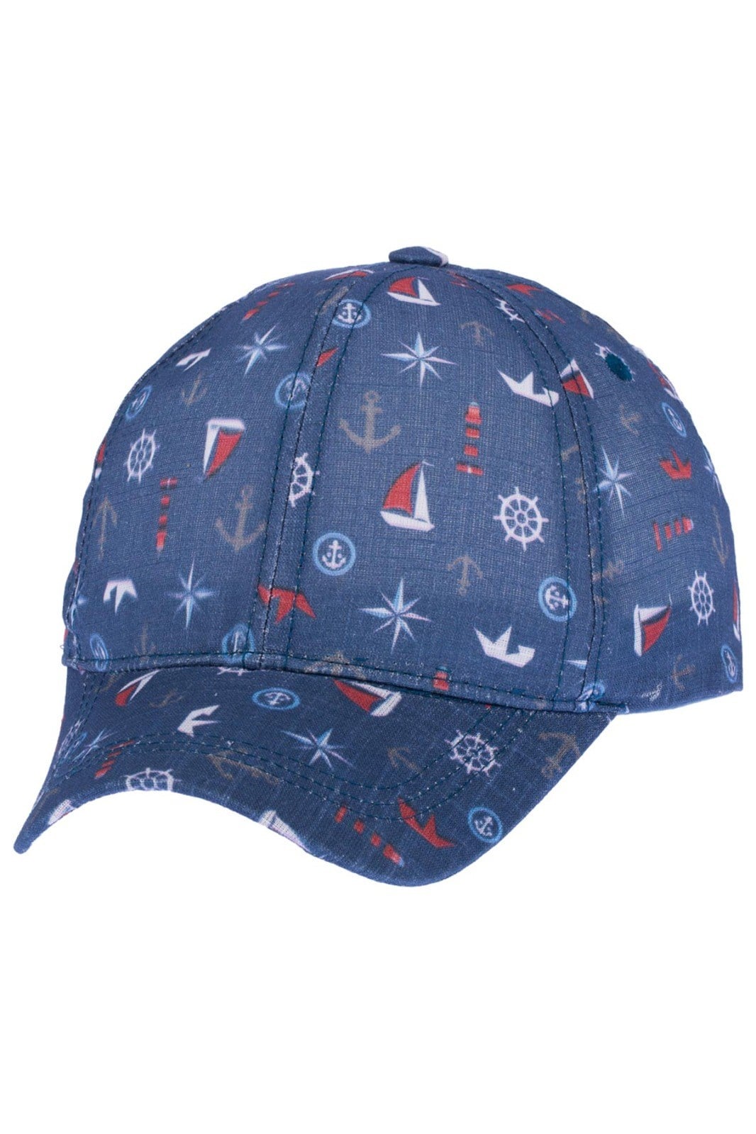 Kitti Erkek Çocuk Cap Şapka Gemi Desenli 4-8 Yaş