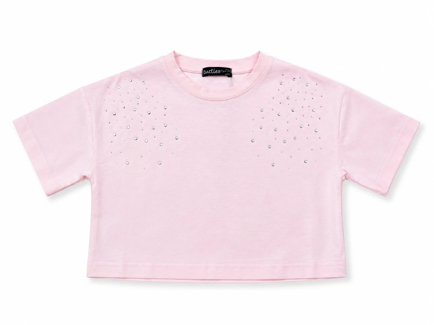 Kız Çocuk Pembe Taşlı Tshirt