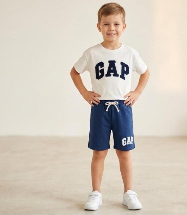 ORJINAL MARKA G*P PUNCH İŞLEMELİ ŞORTLU TAKIM 