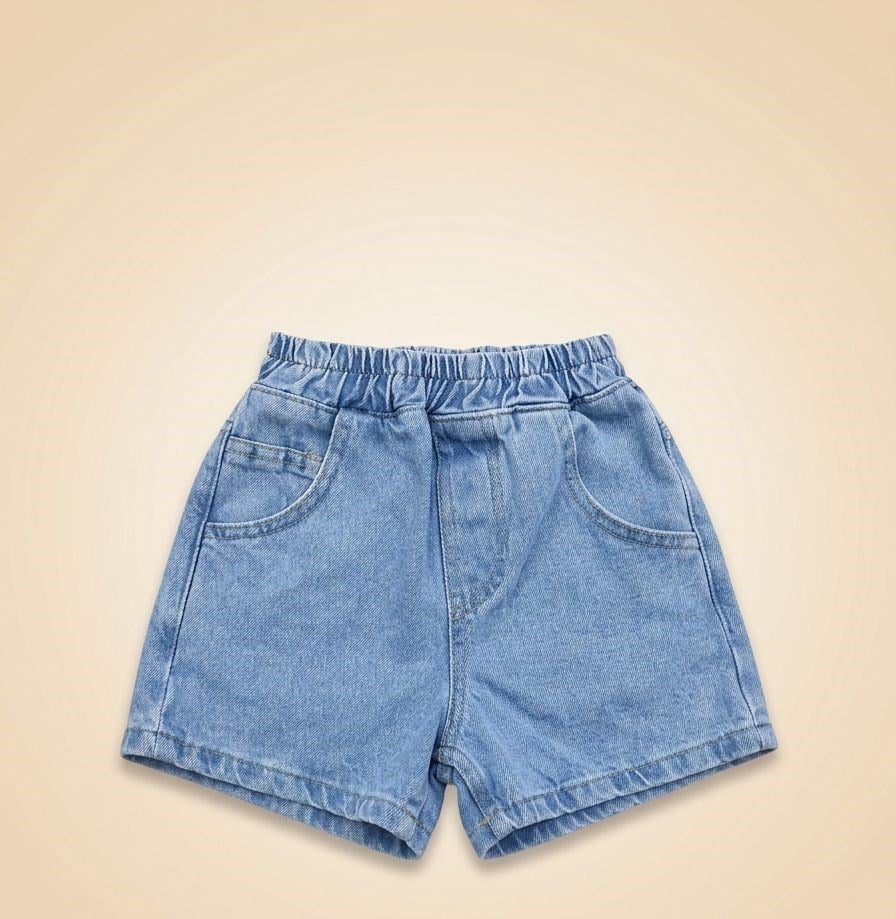 ORJİNAL MARKA LASTİKLİ DENİM ŞORT