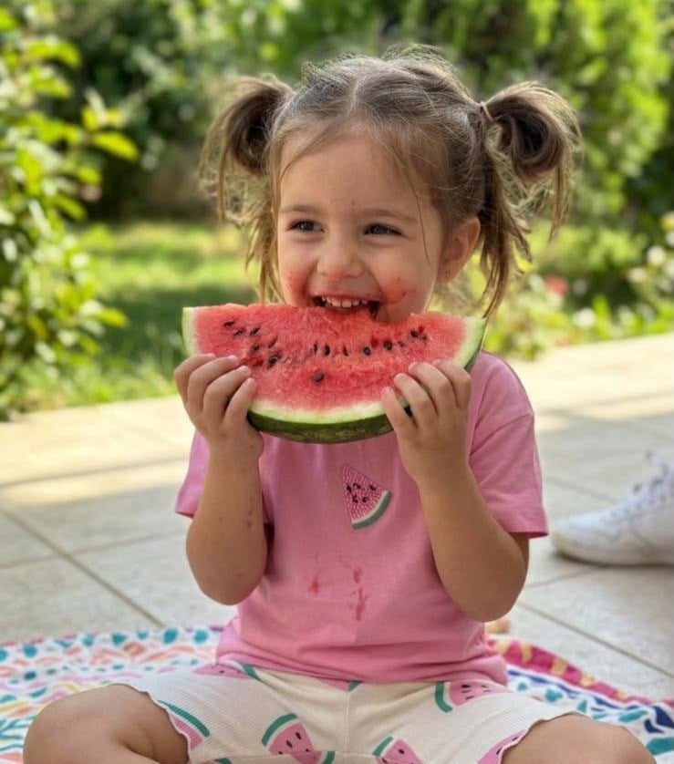 PEMBE KARPUZ BASKILI KIZ ÇOCUK TAYTLI TAKIM 