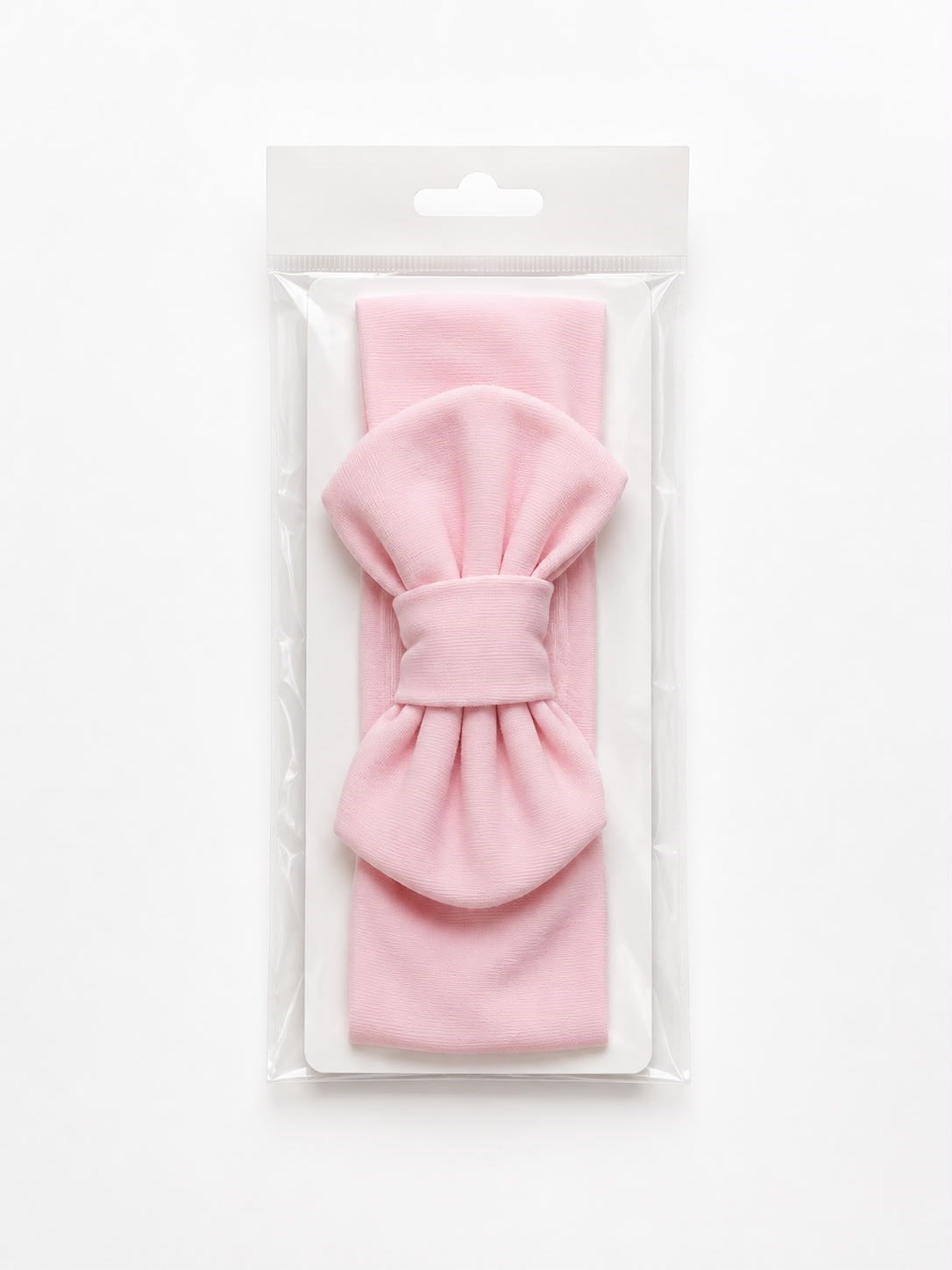 KIZ BEBEK FİYONKLU ESNEK SAÇ BANDI -PEMBE 