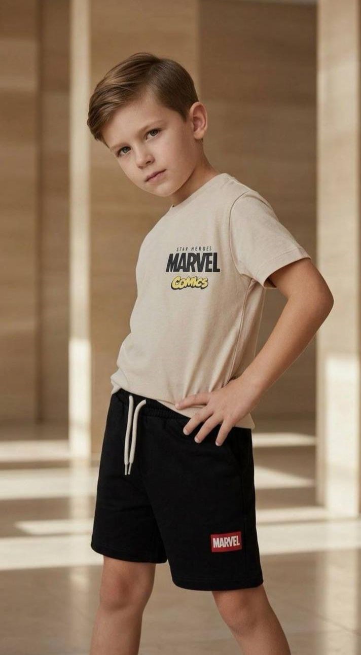 LİSANSLI MARVEL KAHRAMANLARI 2'Lİ ŞORT TAKIM