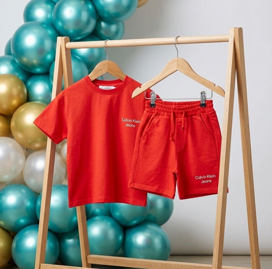 ORJİNAL MARKA 2'Lİ ŞORTLU TAKIM -KIRMIZI 