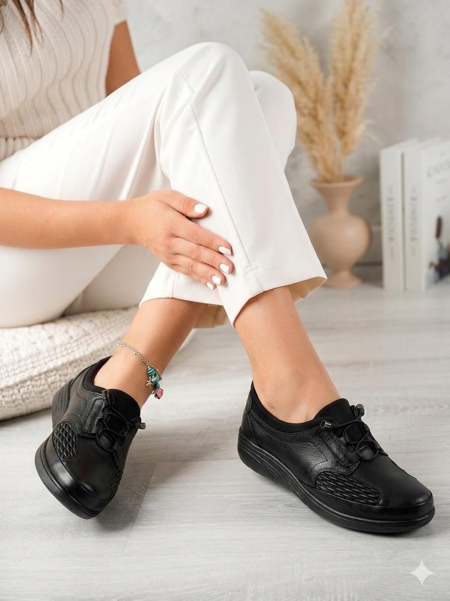 Ortobella Baş Parmak Kemik Çıkıntılı Günlük Doğal Deri Comfort Kadın Ayakkabı 823693