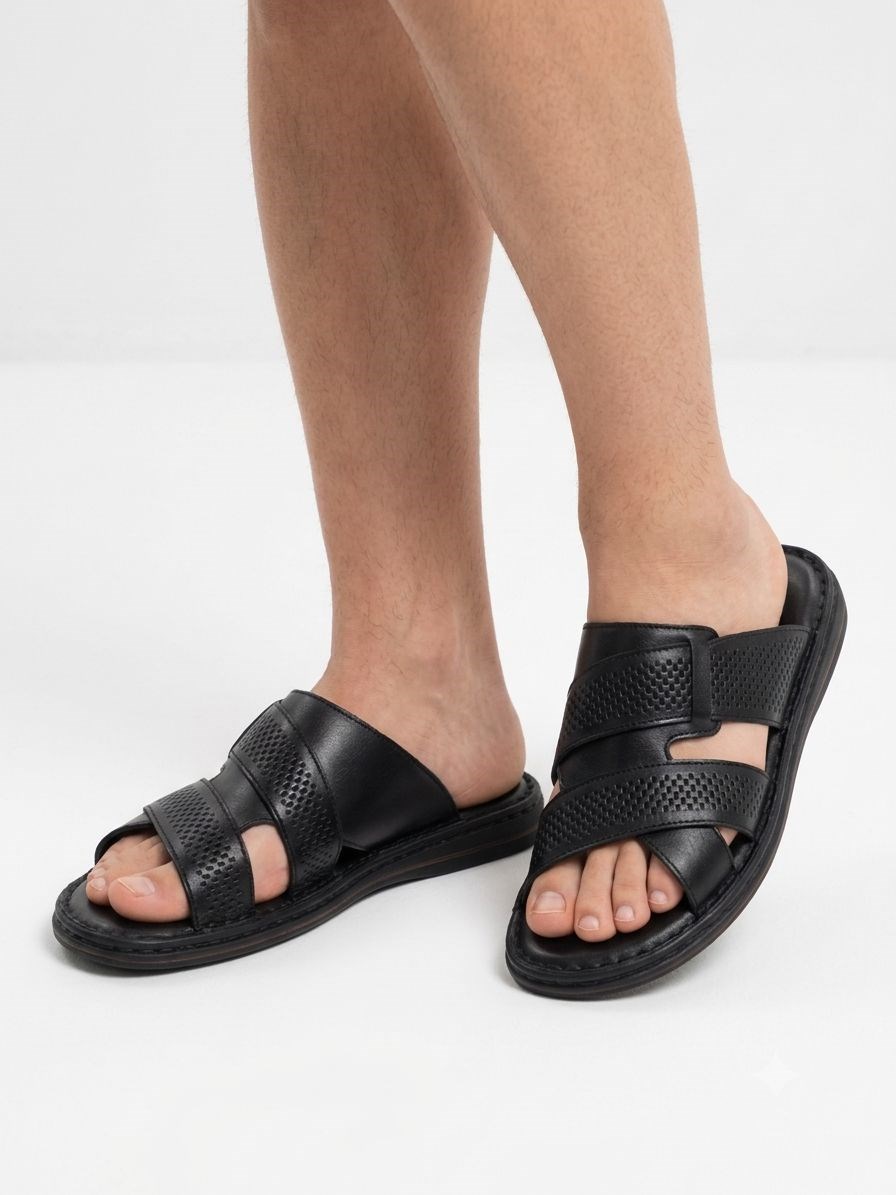 Ortobella Comfort Hakiki Deri Erkek Terlik 1501