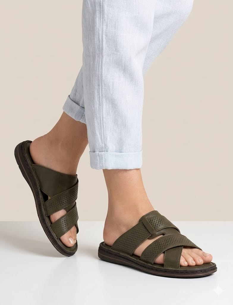 Ortobella Comfort Hakiki Deri Erkek Terlik 1501