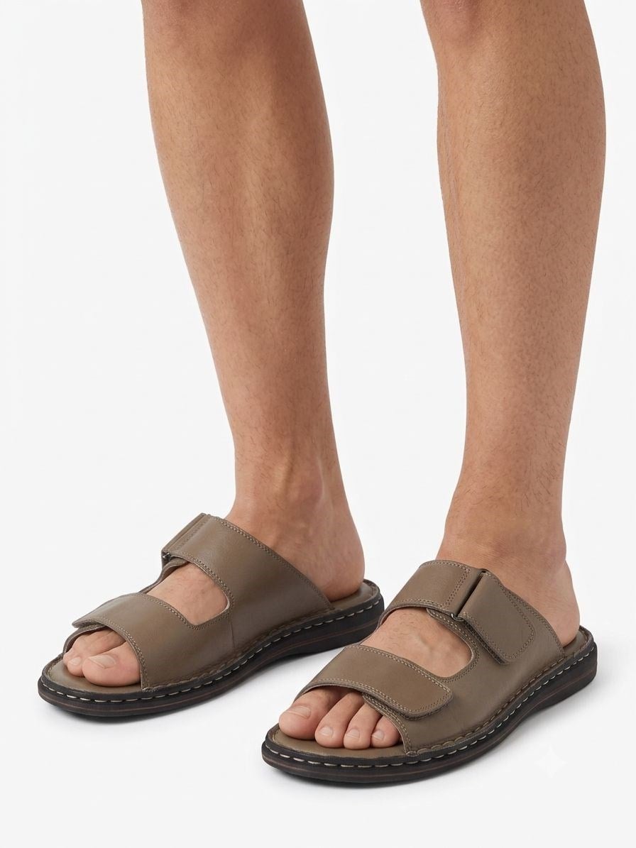 Ortobella Comfort Hakiki Deri Erkek Terlik 1182