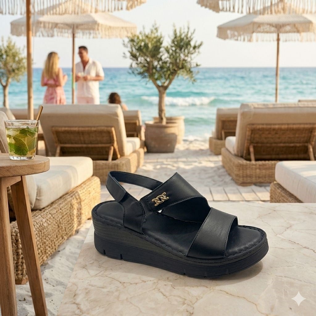 Ortobella Comfort Hakiki Deri Kadın Sandalet 1127