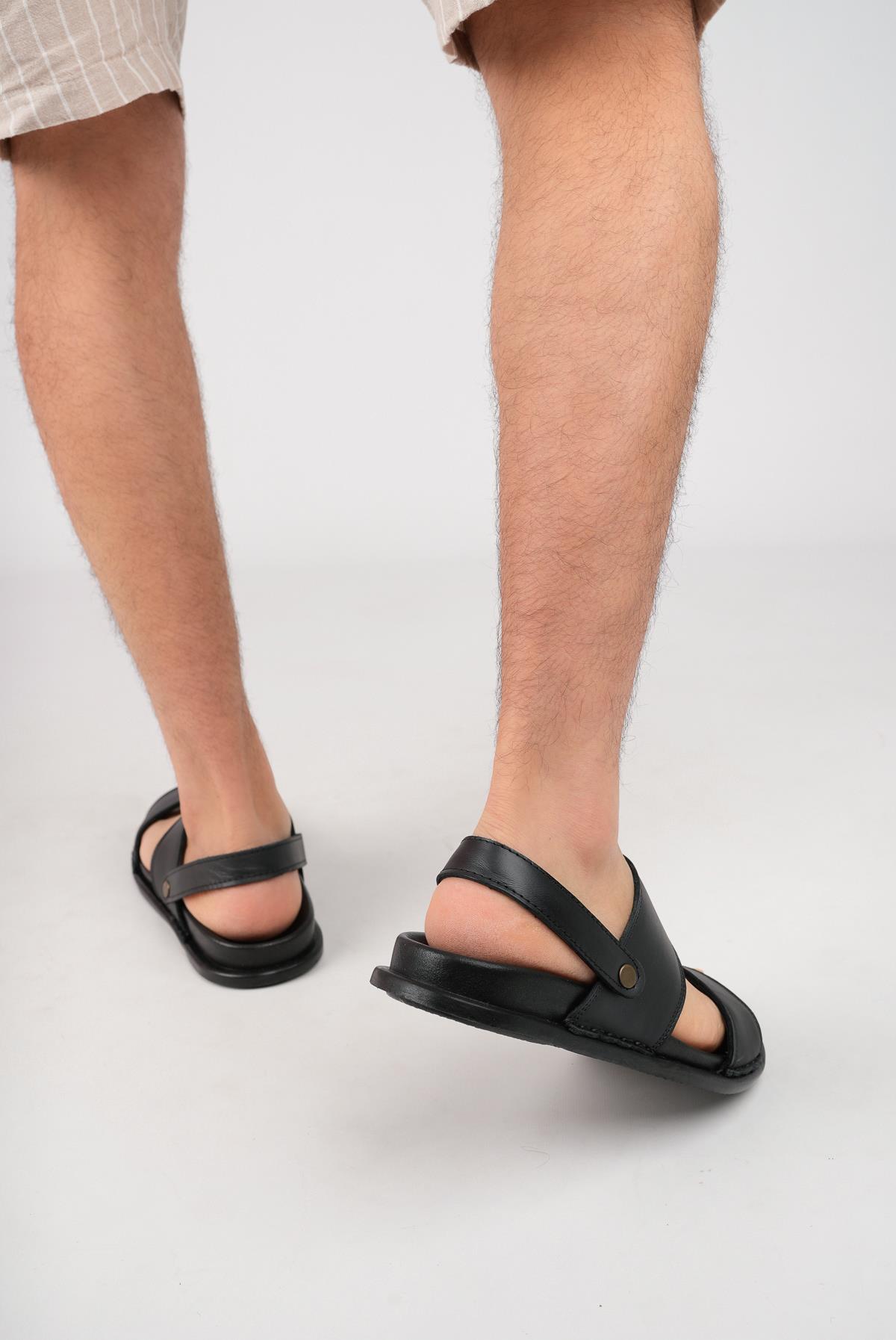 Comfort Erkek Sandalet Siyah Tokalı ORB5066