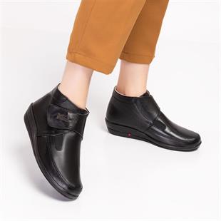 Ortobella Comfort Diyabetik Kadın Bot Siyah