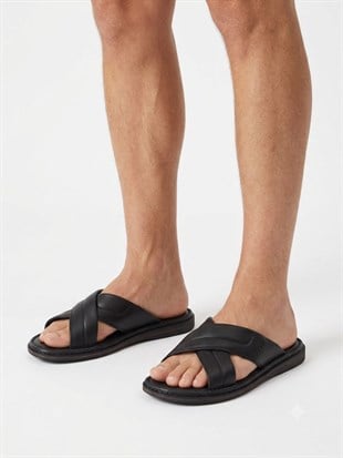Ortobella Comfort Hakiki Deri Erkek Terlik 1170