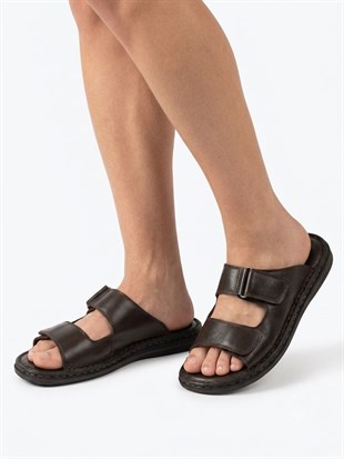 Ortobella Comfort Hakiki Deri Erkek Terlik 1182