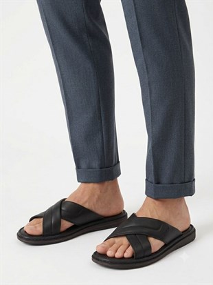 Ortobella Comfort Hakiki Deri Erkek Terlik 1170