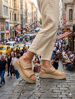 Ortobella Comfort Hakiki Deri Kadın Sandalet 1150