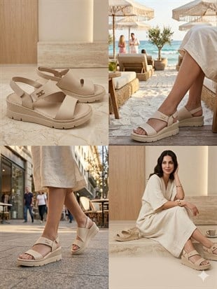 Ortobella Comfort Hakiki Deri Kadın Sandalet 1127