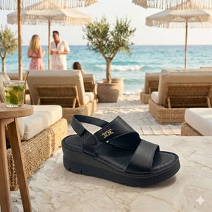 Ortobella Comfort Hakiki Deri Kadın Sandalet 1127