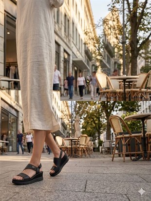 Ortobella Comfort Hakiki Deri Kadın Sandalet 1127