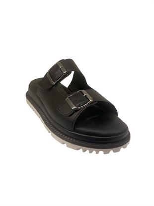 Ortobella Comfort Hakiki Deri Topuk Dikeni Terlik M9