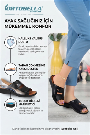 Ortobella Comfort Halluks Valgus Bayan Terlik T13
