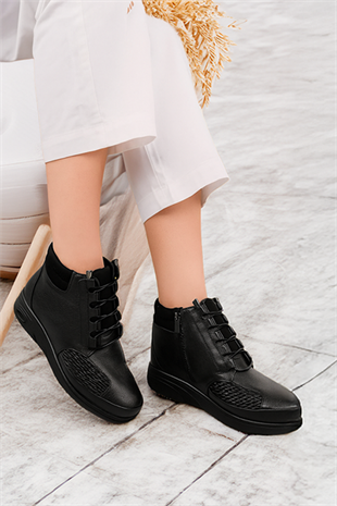 Ortobella Hakiki Deri Comfort Kadın Halluks Valgus Bot OB823700