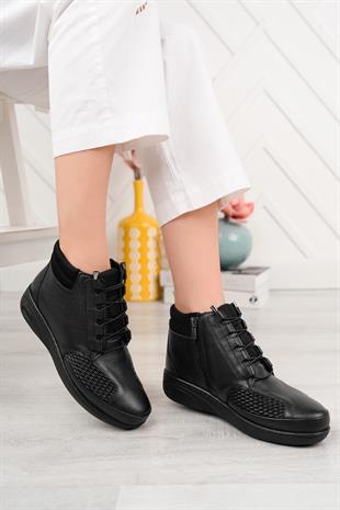 Ortobella Hakiki Deri Comfort Kadın Halluks Valgus Bot OB823700