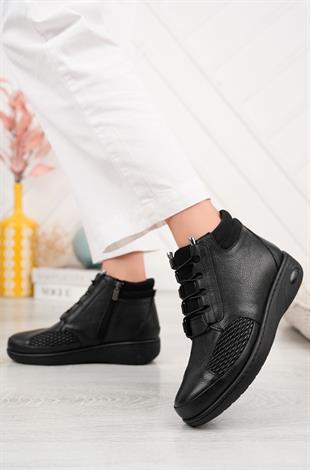 Ortobella Hakiki Deri Comfort Kadın Halluks Valgus Bot OB823700