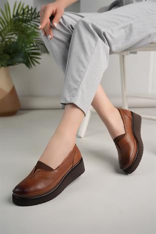 Ortobella Comfort Kadın Siyah Deri Ayakkabı 012-1