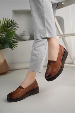 Ortobella Comfort Kadın Siyah Deri Ayakkabı 012-1