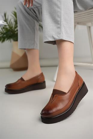 Ortobella Comfort Kadın Siyah Deri Ayakkabı 012-1