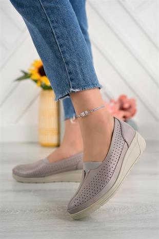 Ortobella Comfort Kadın Siyah Deri Ayakkabı 012-1