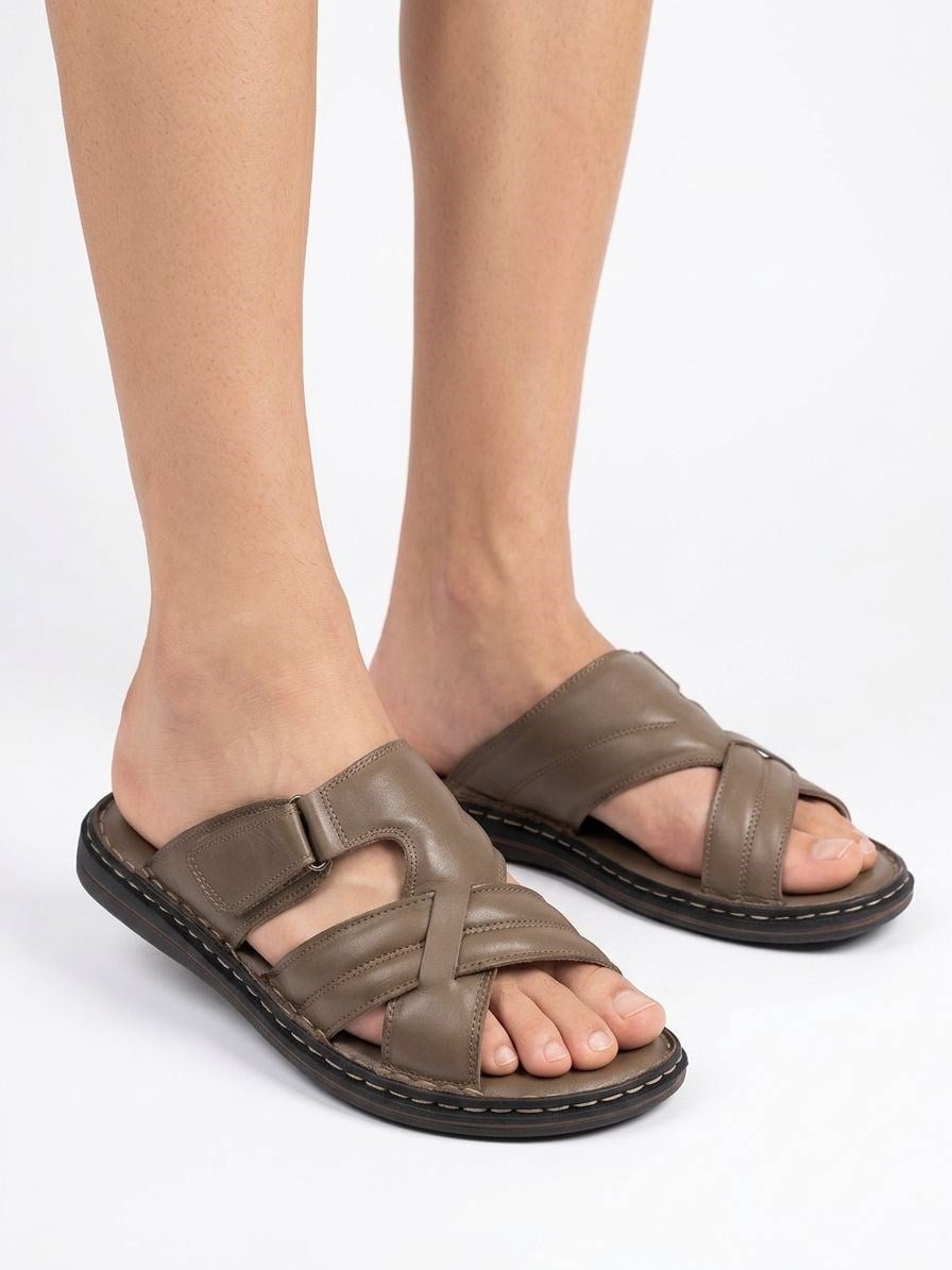 Ortobella Comfort Hakiki Deri Erkek Terlik 1143