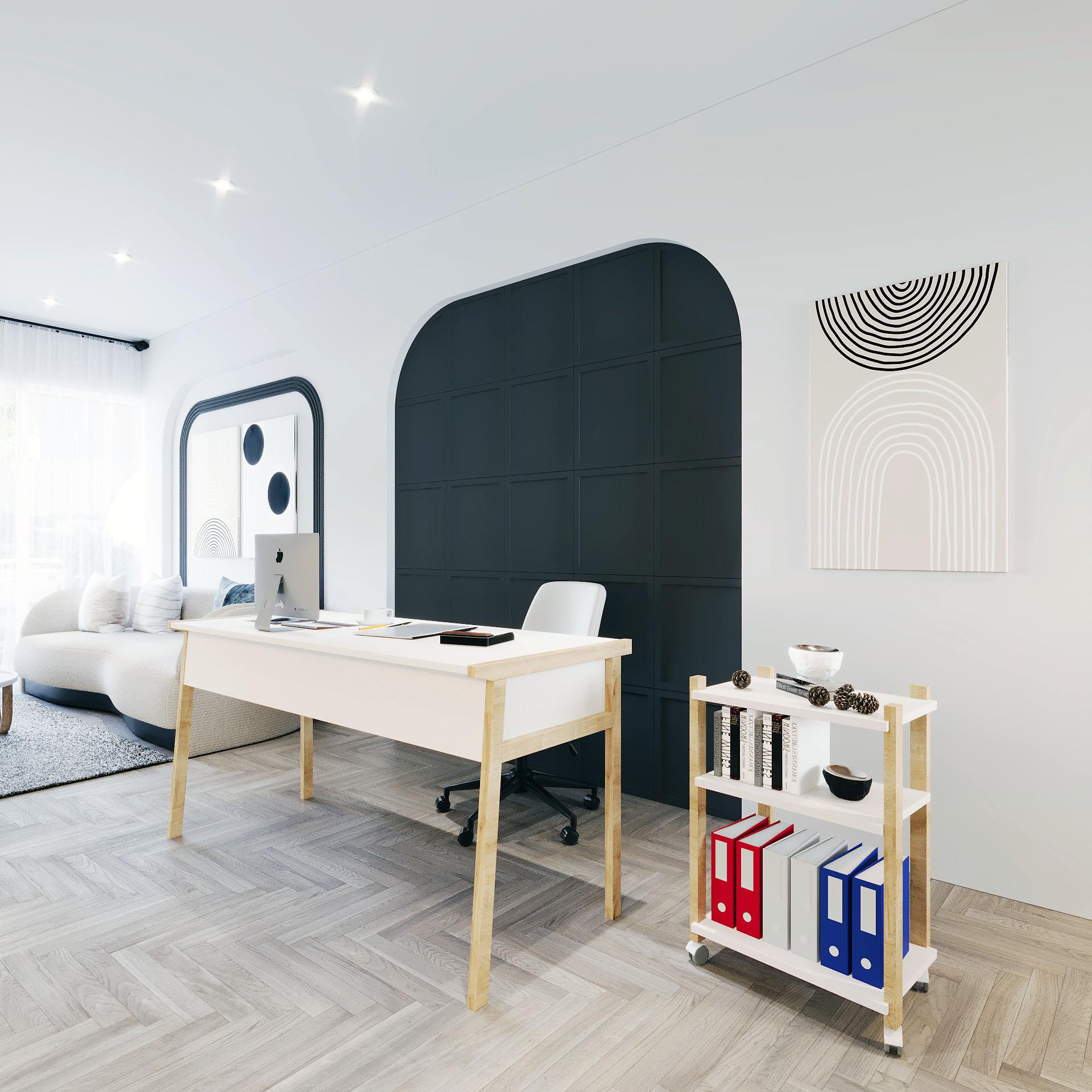 Lagomood Zenith Çalışma Masası Kitaplık Takım 150cm
