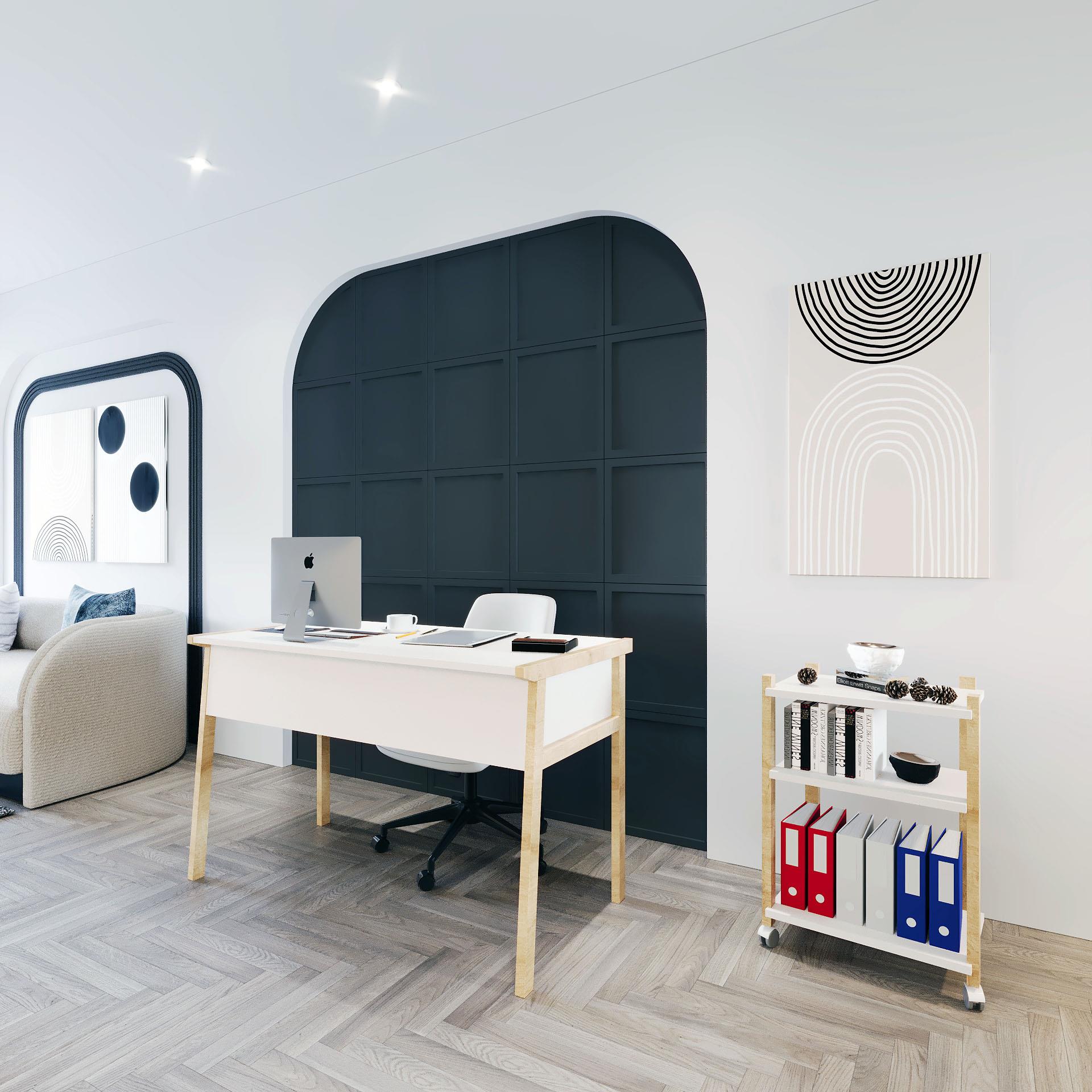 Lagomood Zenith Çalışma Masası Kitaplık Takım 120cm