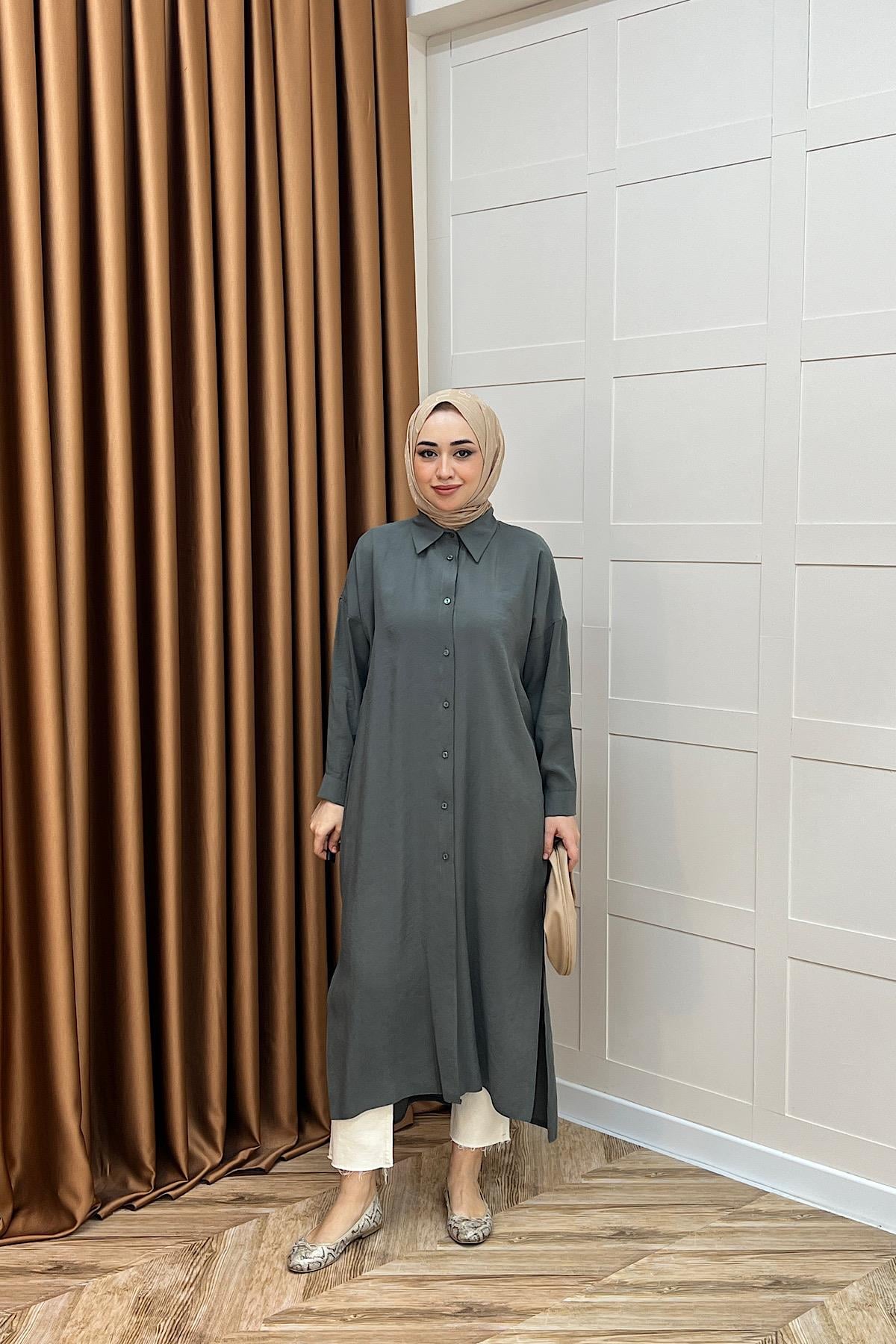 Cupra Uzun Tunik Haki