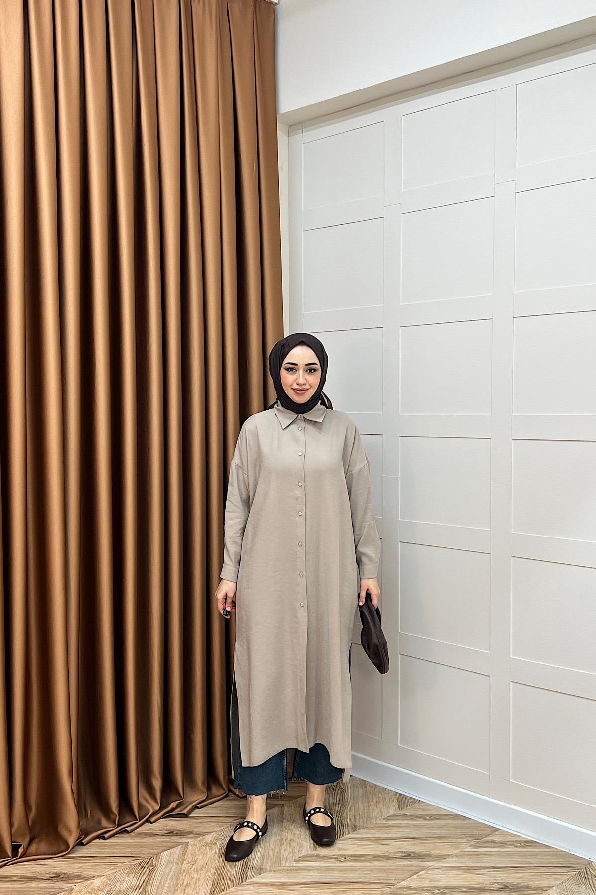 Cupra Uzun Tunik Vizon