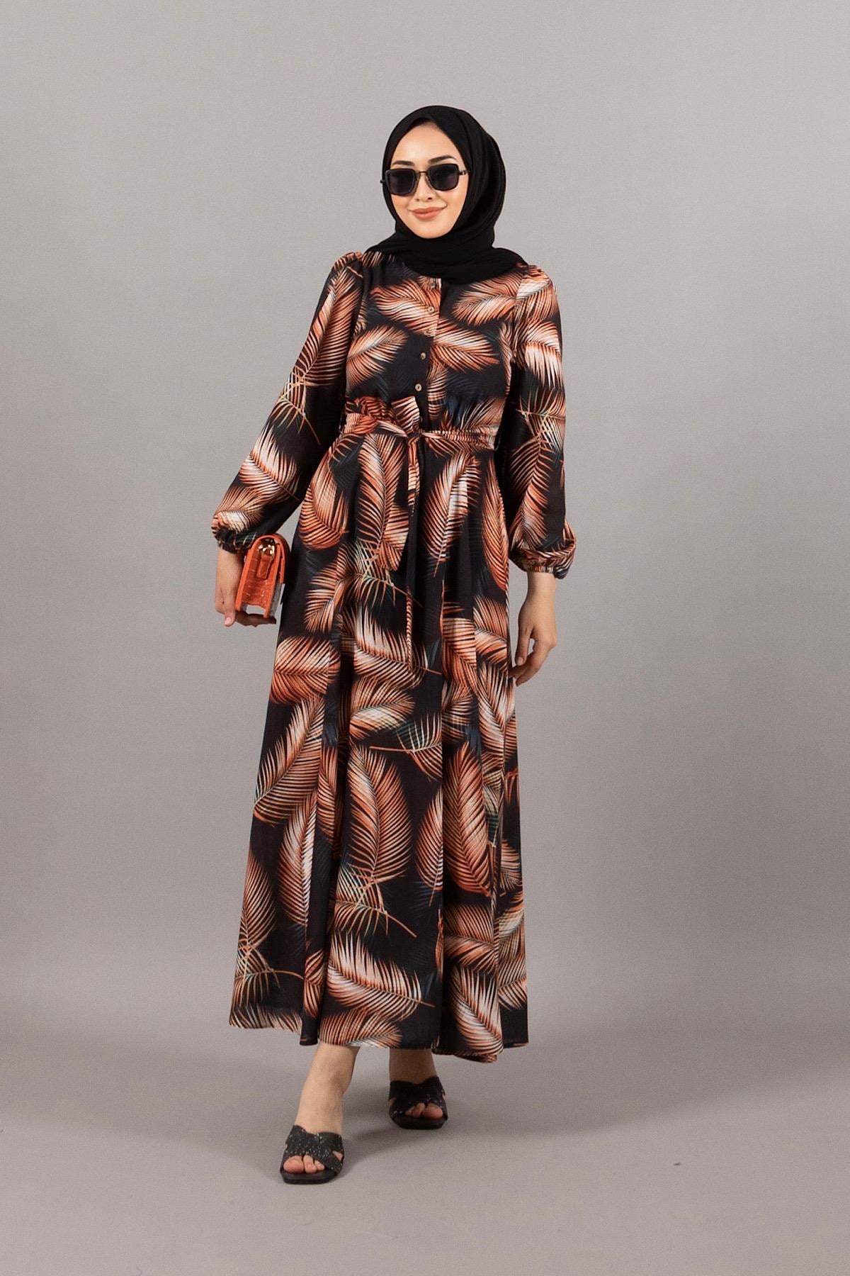 Emily Keten Elbise Siyah